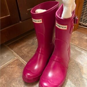 Hunter Fuchsia Waterproof Boots